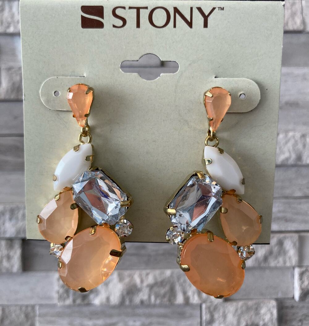 2/$24! Earrings Peach and White